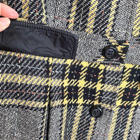 American Rag Plaid Pea Coat Small - Picture 5 of 10